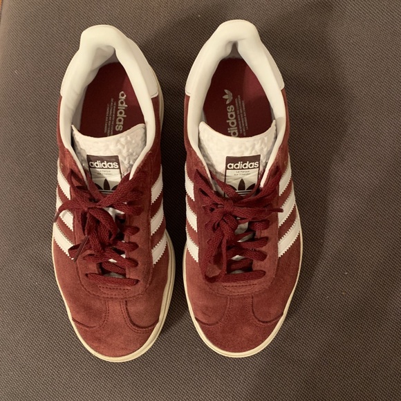 Adidas Gazelle Bold Burgundy and White - Picture 4 of 9
